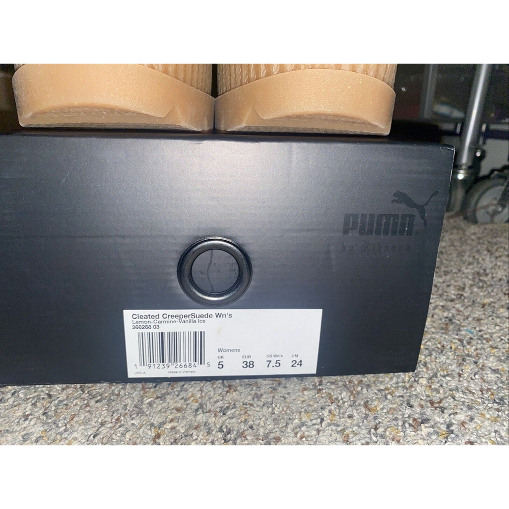 Puma Fenty by Rihanna Cleated Creeper Suede Lemon 366268-03 Women's Size 7.5 - Picture 6 of 14